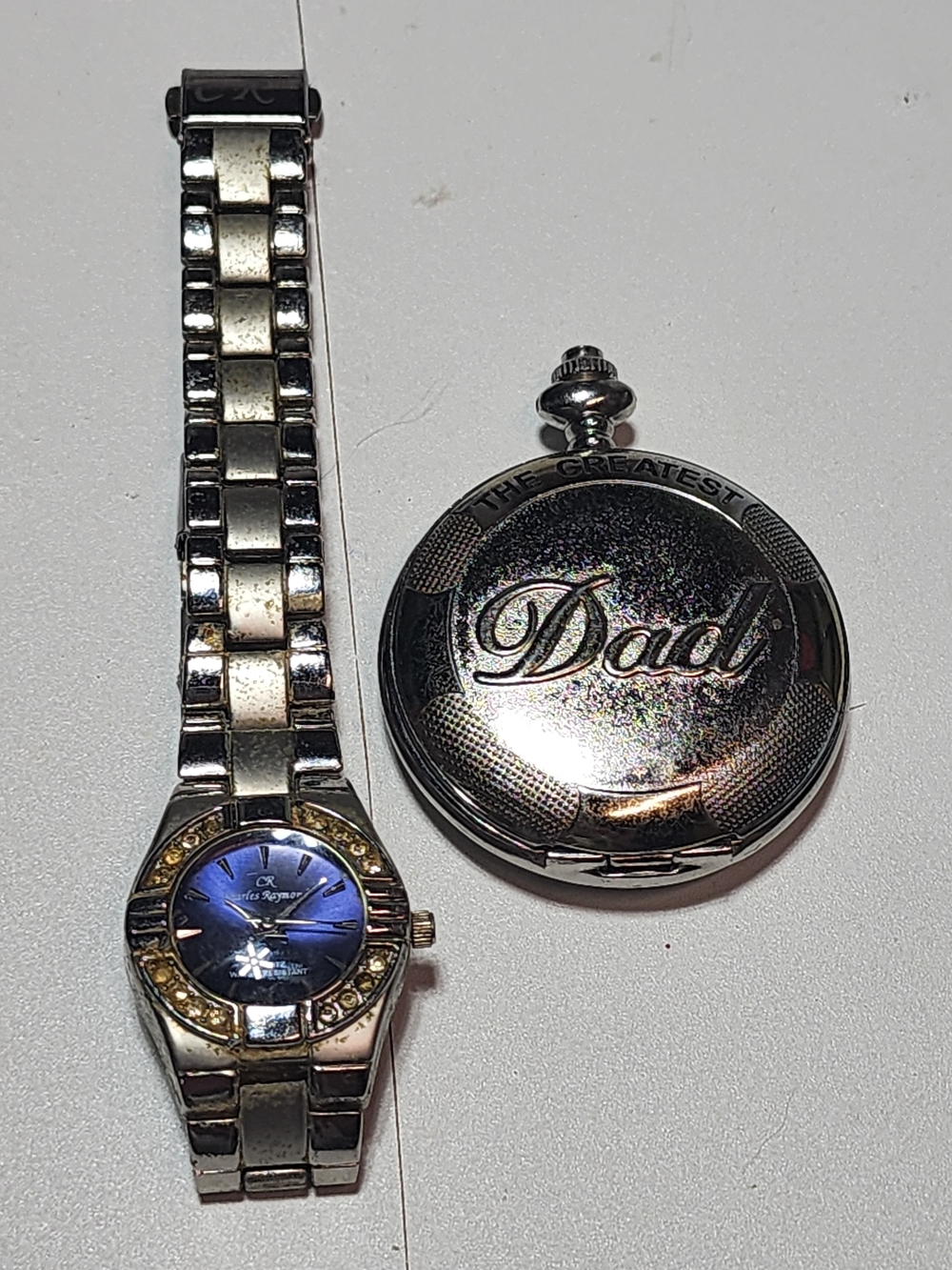 Vintage 'Dad' Pocket Watch and Ladies Wristwatch Set